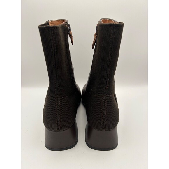 GENTLE SOULS By Kenneth Cole Eileen Women's Leather Block Heel Boots Brown 6.5M - Picture 5 of 7